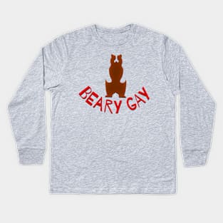 Beary Gay Kids Long Sleeve T-Shirt